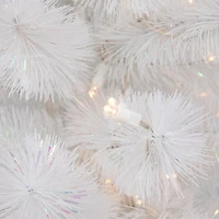 3ft. Pre-Lit White Alaskan Pine Artificial Christmas Tree, Warm White LED Lights