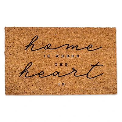 Home Is Where The Heart Is 30" x 18" Door Mat