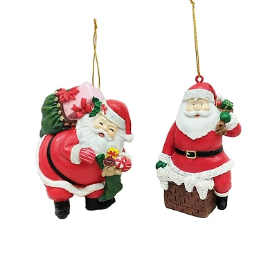 Assorted 4" Happy Santa Ornament by Ashland®, 1pc.