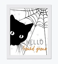 Hello Gourd-geous 11" x 14" White Framed Print Under Plexiglass