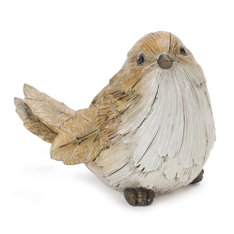 Carved Leaf Bird Figurines Set