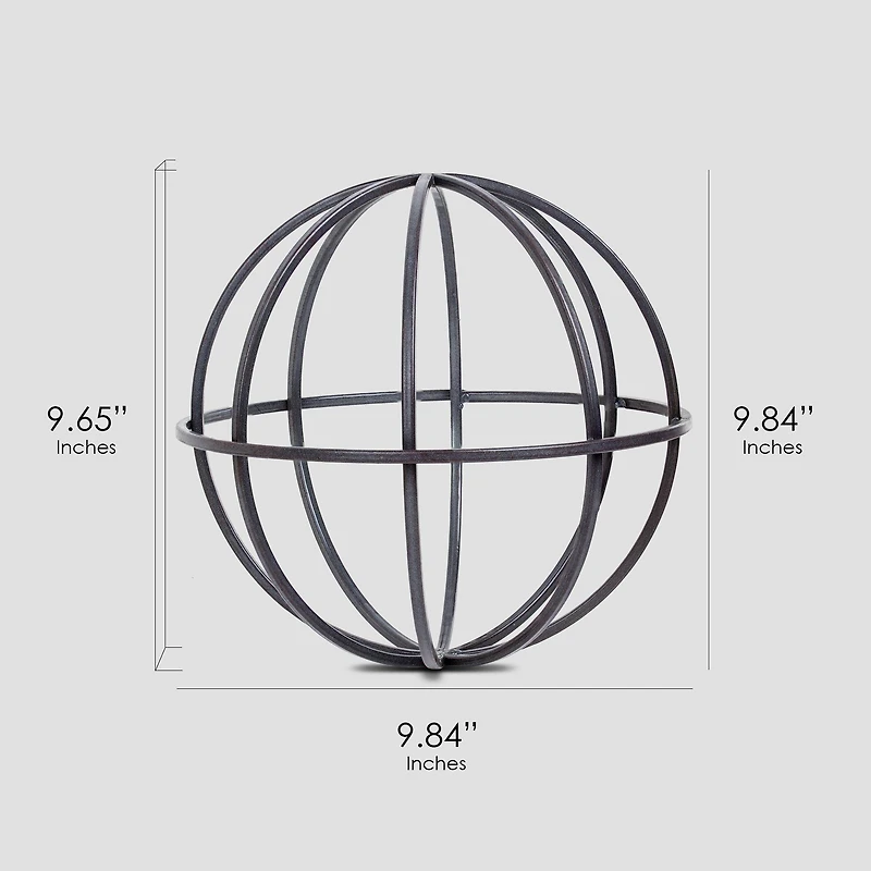 10" Metal Dyson Sphere Sculpture