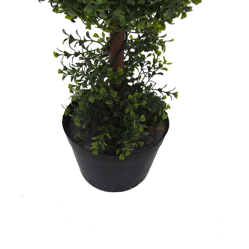 3ft. Artificial Double Ball Green Boxwood Topiary