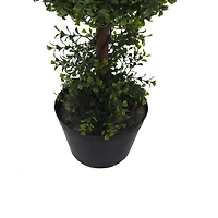3ft. Artificial Double Ball Green Boxwood Topiary