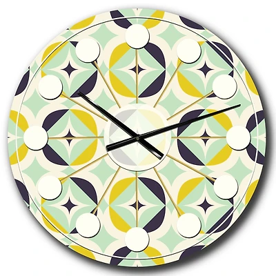 Designart 'Diamond Retro V Mid-Century Modern Wall Clock