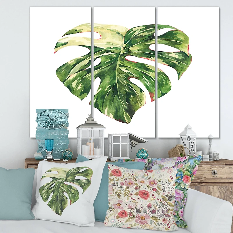 Designart - Tropical Green Leaves In Summer Times III