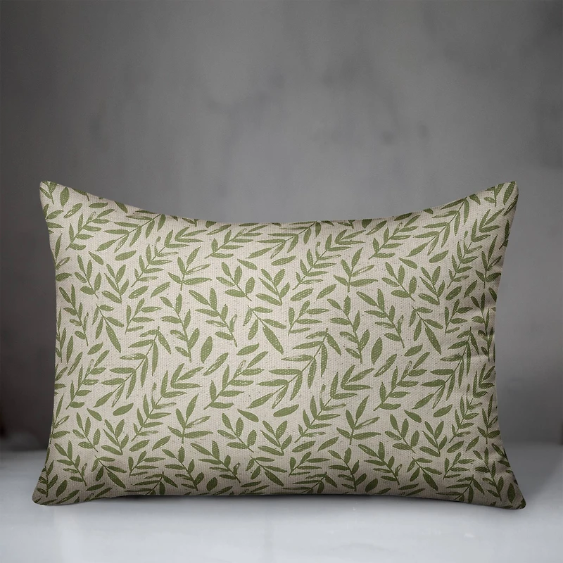 Rough Leaf Pattern Pillow 4 14" x 20" Throw Pillow