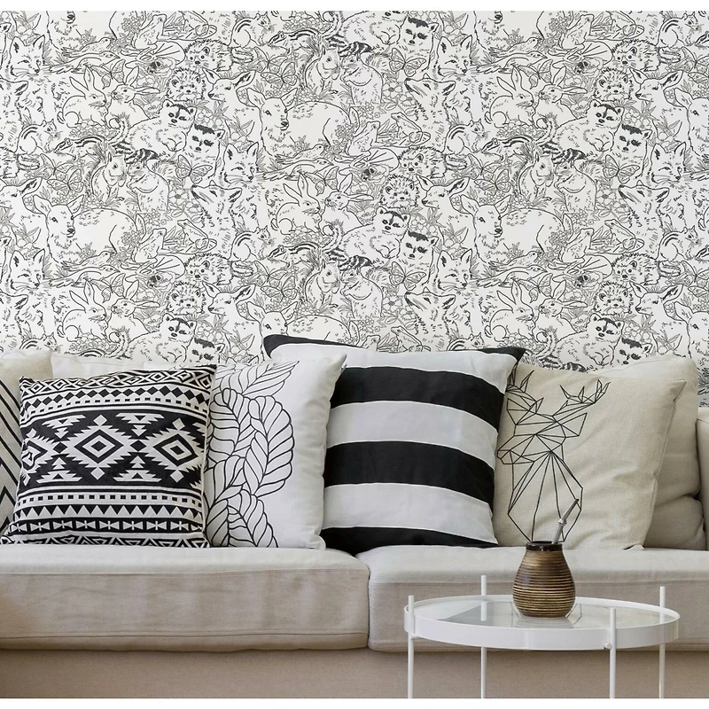 RoomMates Woodland Sketch Peel & Stick Wallpaper