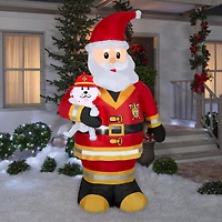 7ft. Airblown® Inflatable Christmas Firefighter Santa