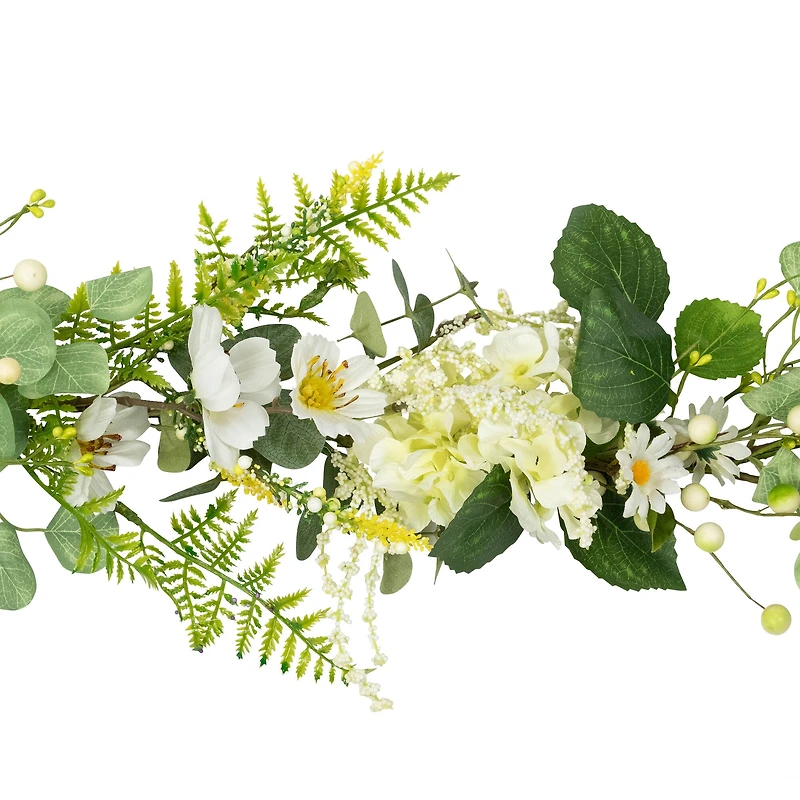5ft. Hydrangea & Eucalyptus Artificial Floral Spring Garland