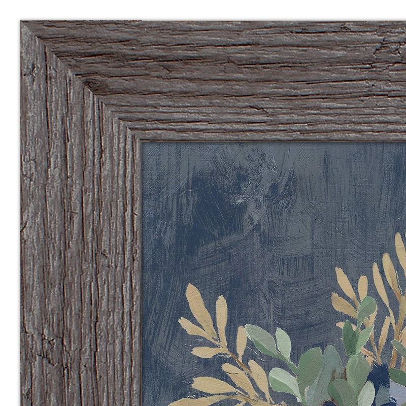 Flower Vase On Navy Western Framed Print