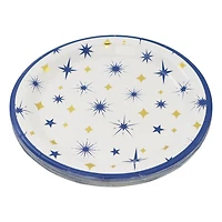 7" Blue & Gold Starburst Paper Plates, 12ct. by Ashland®