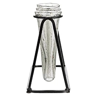 Hello Honey® Bloomingville 9" Test Tube Vases in Black Metal Stand