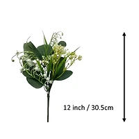 11" White & Green Lily of the Valley & Eucalyptus Pick by Ashland®