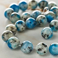 Blue & White K2 Stone Round Beads by Bead Landing®, 8mm