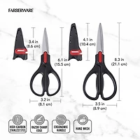Farberware EdgeKeeper Black 2-Piece Shears Set