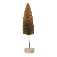Hello Honey® 11" Moss Green Sisal Bottle Brush Tree with Wood Base