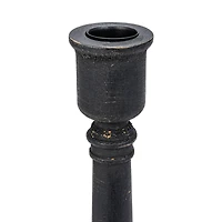 Hello Honey® Round Black Wood Taper Candle Holder Set