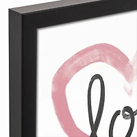 Love is all You Need Heart 13.73" x 13.73" Black Framed Canvas