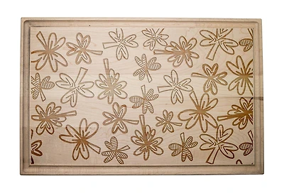 17" Shamrock Pattern Maple Cutting Board