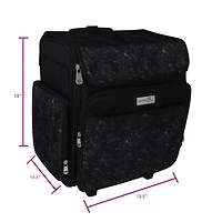 Everything Mary Black & White Rolling Craft Bag