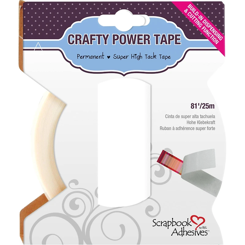 Scrapbook Adhesives By 3L® Crafty Power Tape With Dispenser