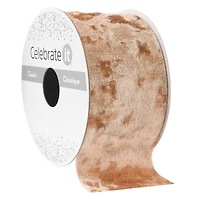2" x 3yd. Natural Velvet Ribbon by Celebrate It® Classic