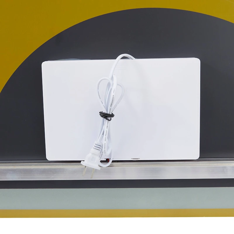 Clear Glass Modern LED Mirror, 39" x 1" x 30"