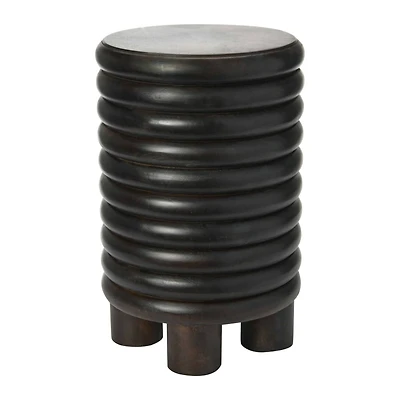 Hello Honey® 18.5" Black Walnut Finish Dossier Vintage-Inspired Solid Wood End Table with Flat Top