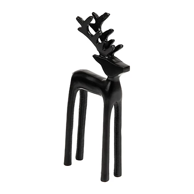 Mind Reader Modern Reindeer Figurine, Black