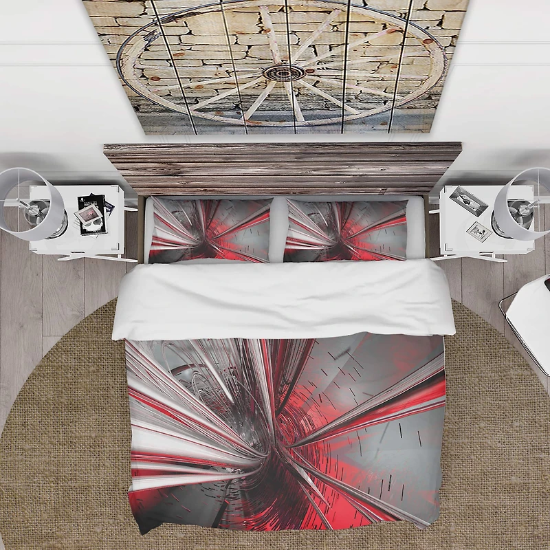 Designart 'Fractal 3D Deep into Middle' Modern & Contemporary Bedding Set