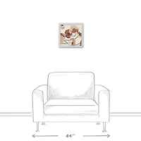 Spice Toned Florals White Framed Canvas