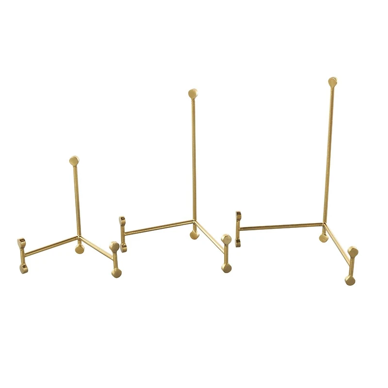 Gold Metal Fixed Easel with Ball Accent Set