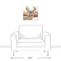Ornate Autumn Deer 16" x 16" Canvas Wall Art
