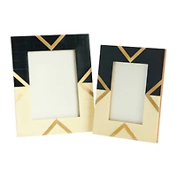 Hello Honey® 2 Pack Black & Cream Photo Frame
