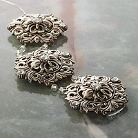 Silver Metal Rococo Sliders, 39mm by Bead Landing™