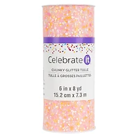 6" x 8yd. Chunky Glitter Tulle by Celebrate It™