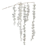 Snowy Hanging Pine Cluster Branches, 2ct.