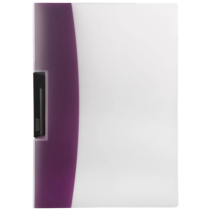 JAM Paper 9" x 12" Purple Plastic Report Cover with Swing Lock Clip, 20ct.