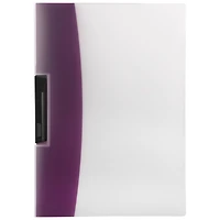 JAM Paper 9" x 12" Purple Plastic Report Cover with Swing Lock Clip, 20ct.