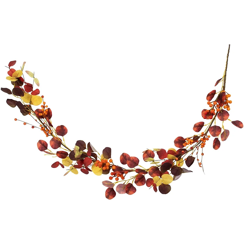 5ft. Berries & Maple Leaves Artificial Fall Harvest Garland