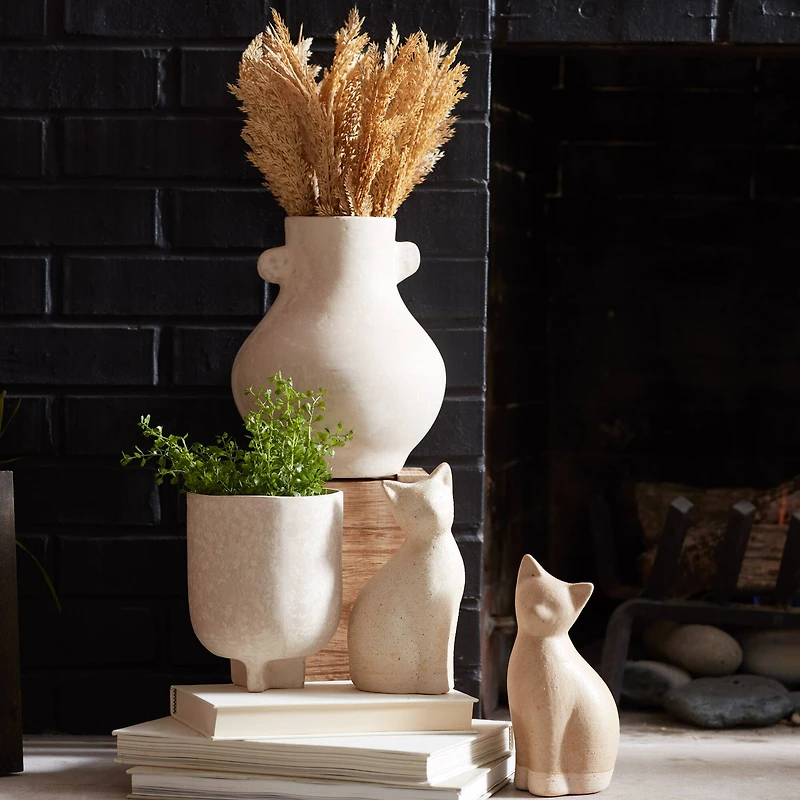 8.25" Ceramic Cat Tabletop Decor Set