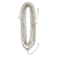 12 Packs: 3 ct. (36 total) Rhodium Double Link Chain Necklaces By Bead Landing™