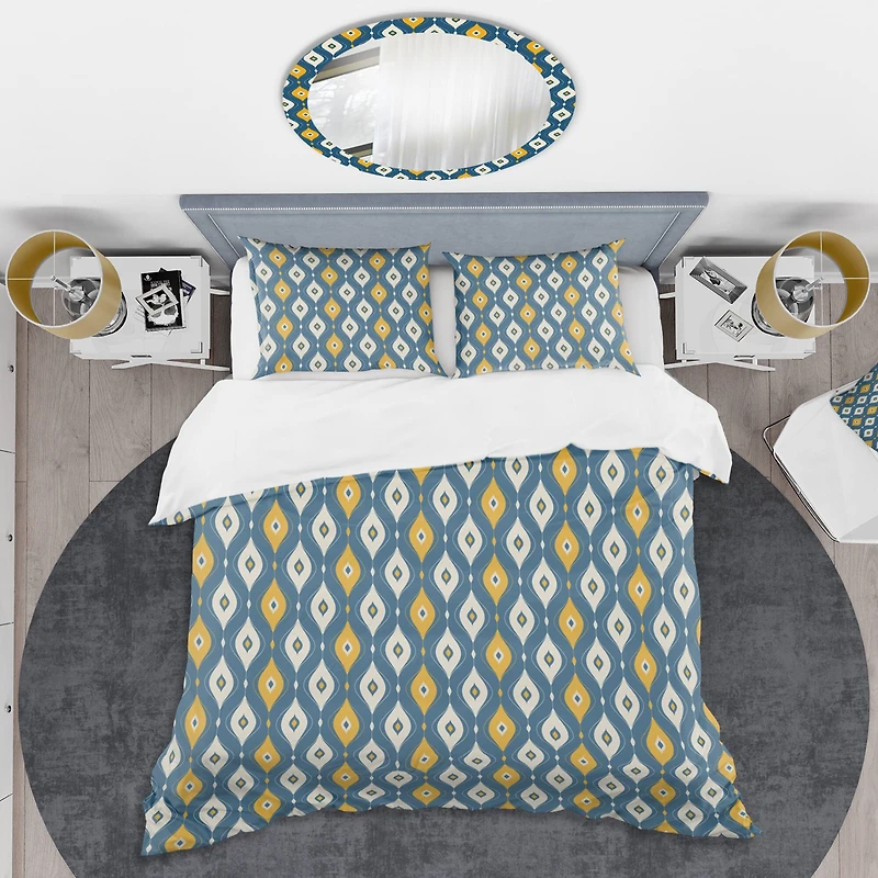 Designart 'Retro Abstract Pattern II' Mid-Century Duvet Cover Set