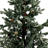 34 Pack 1" Silver & Gold Plastic Ball Ornaments by Ashland®