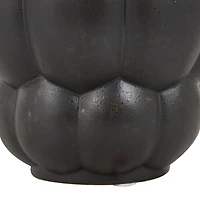 11" Black Ceramic Wide Bubble Inspired Vase