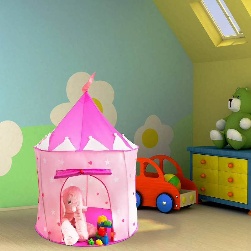 Toy Time Kids Princess Castle Pop Up Playhouse Hut