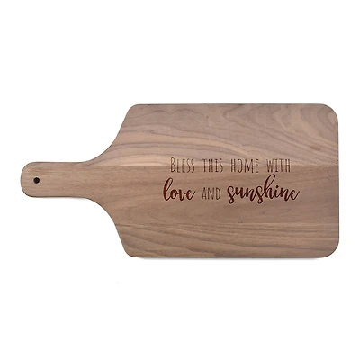 17" Love and Sunshine Walnut Paddle Cutting Board