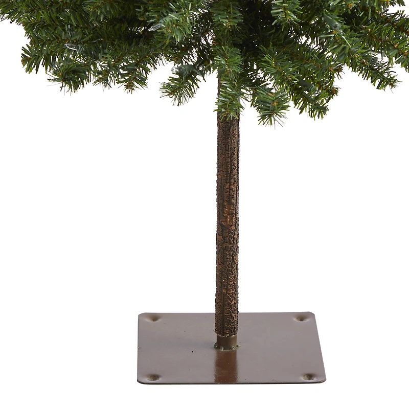 4ft. Pre-Lit Alpine Artificial Christmas Tree with Clear Lights