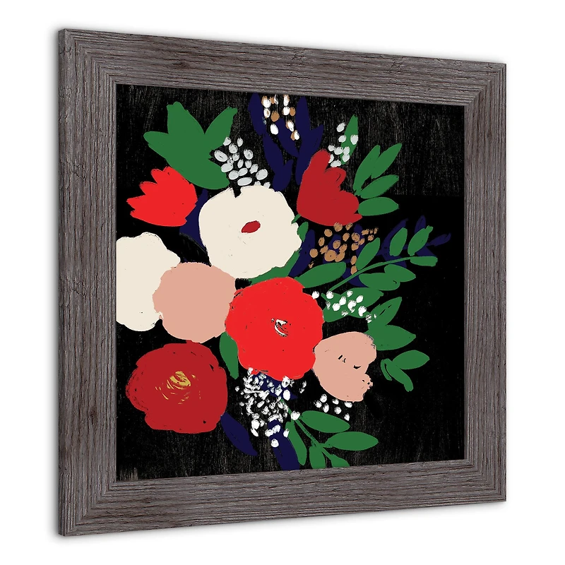Simple Shape Bouquet Wall Print in Frame